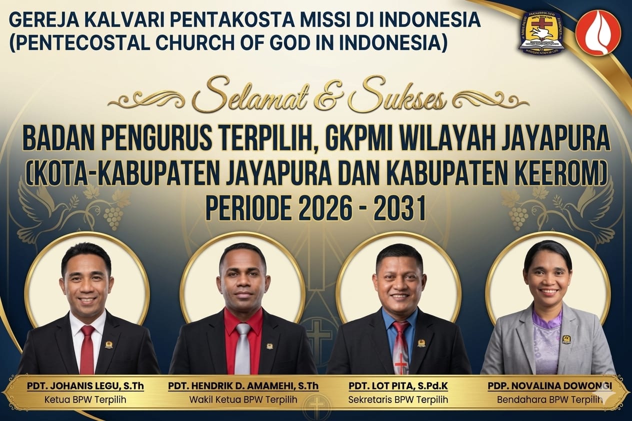 SUKSES LAKSANAKAN MUSWIL KE-III, GKPMI JAYAPURA MEMILIKI PEMIMPIN BARU
